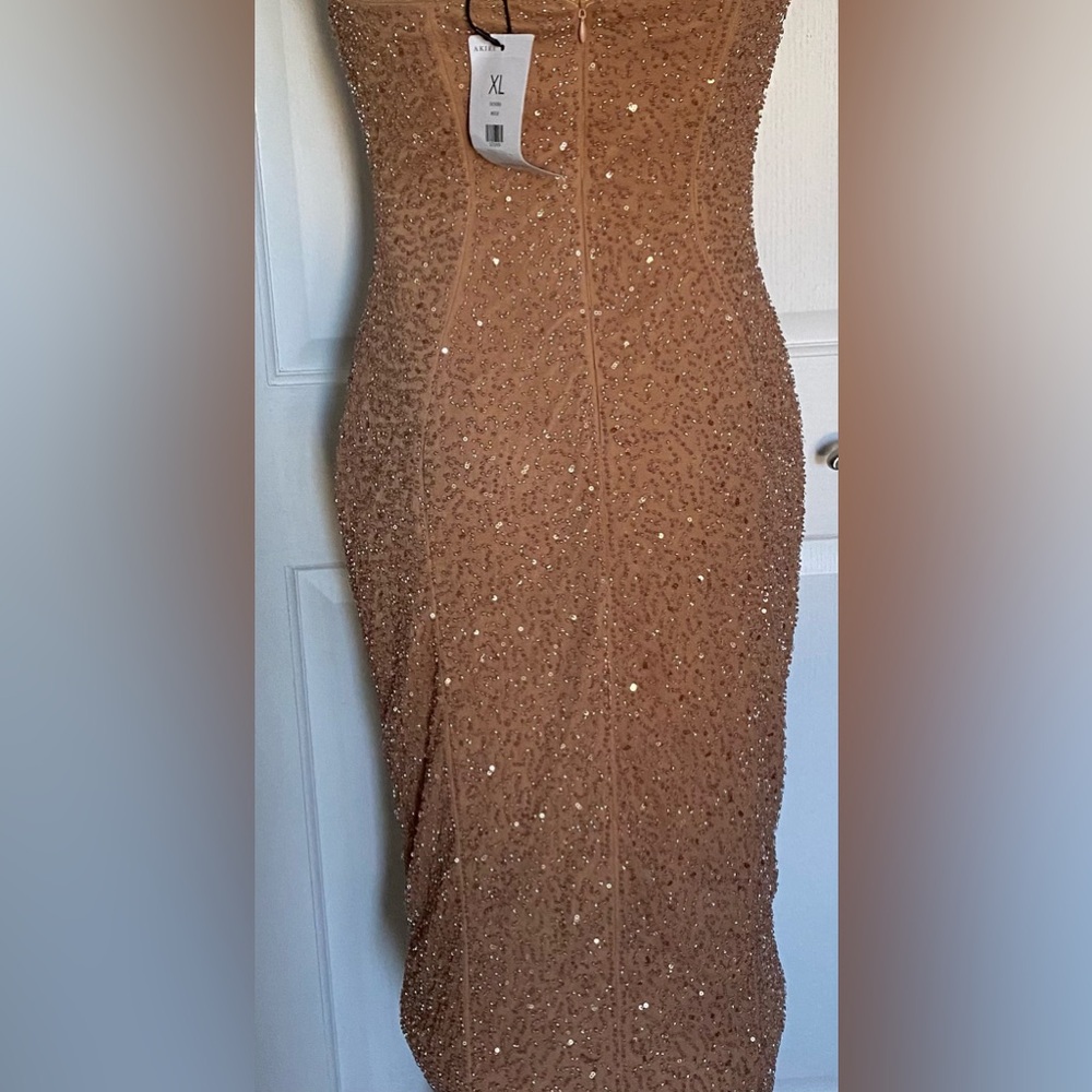 NWT EVENING DRESS STAR OF THE SHOW EMBELLISHED AKIRA MAXI DRESS size XL - Picture 9 of 16